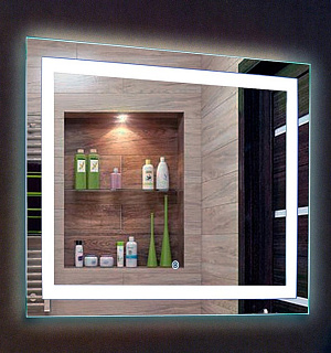Зеркало Rimini LED 800х600 c сенсором  ЗЛП65