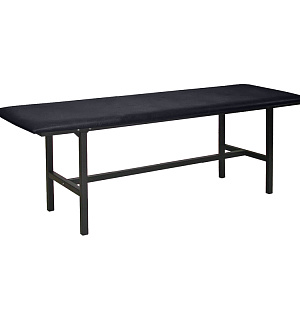 Банкетка без спинки Берта БМ 4, 1200*430*475 каркас черный муар, кожзам черный К-01