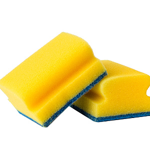 Губки для посуды OfficeClean, поролон с абразивным слоем, профильные, 96*64*42мм, 2шт.