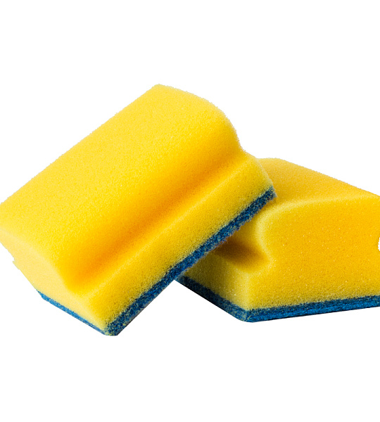 Губки для посуды OfficeClean, поролон с абразивным слоем, профильные, 96*64*42мм, 2шт.