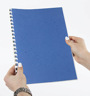 Обложки картонные для переплета, А4, КОМПЛЕКТ 100 шт., тиснение под кожу, 230 г/м2, синие, BRAUBERG, 530836