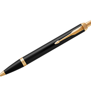 Ручка шариковая Parker "IM Black GT" синяя, 1мм, кнопочн., подарочная упаковка