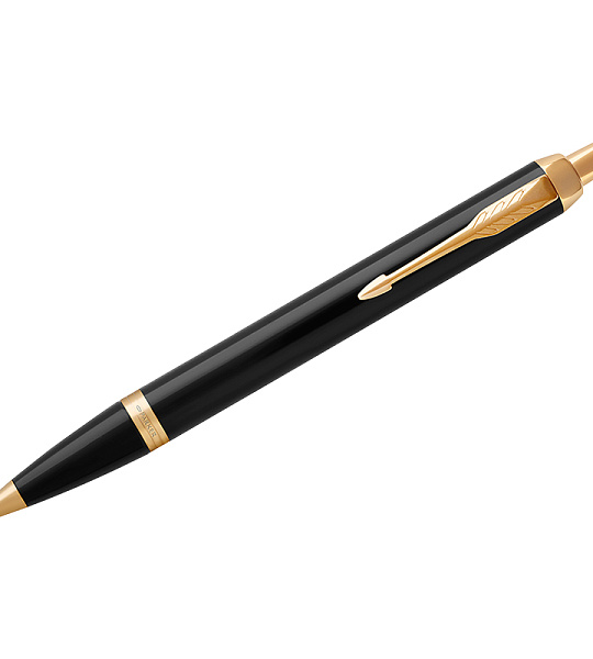 Ручка шариковая Parker "IM Black GT" синяя, 1мм, кнопочн., подарочная упаковка
