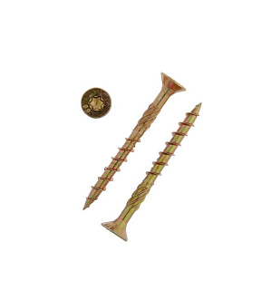 Саморез конструкционный INFIX, 6х60 мм, потай, Torx 30, желтый цинк, 100 шт.