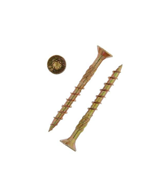 Саморез конструкционный INFIX, 6х60 мм, потай, Torx 30, желтый цинк, 100 шт.