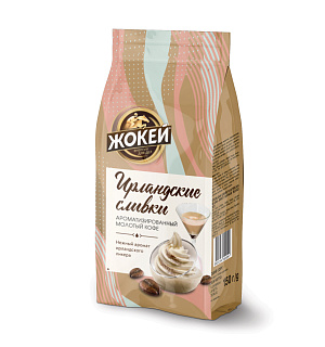 Кофе молотый ЖОКЕЙ "Ирландские сливки", натуральный, 150 г, вакуумная упаковка, 0509-20