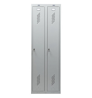 Шкаф металлический для одежды BRABIX "LK 21-60", УСИЛЕННЫЙ, 2 секции, 1830х600х500 мм, 32 кг, 291126, S230BR402502