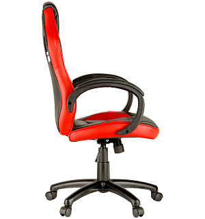 Кресло игровое Helmi HL-S07 "Boost", экокожа/ткань черная/красная