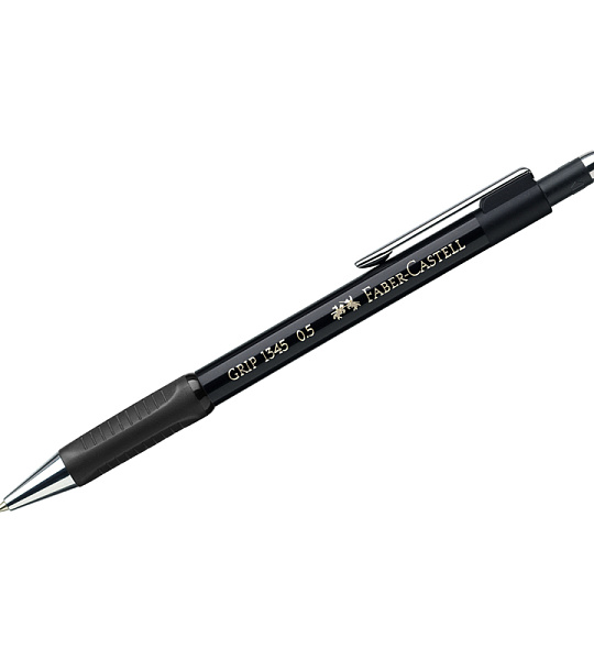Карандаш механический Faber-Castell "Grip 1345" 0,5мм, B, грип, с ласт., автоподача грифеля, черный