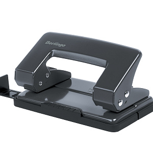 Дырокол Berlingo "Universal" 10л., металлический, черный, с линейкой