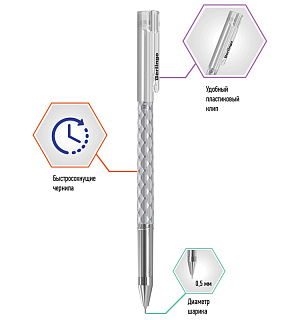 Ручка гелевая Berlingo "Moonlight" черная, 0,5мм, корпус ассорти
