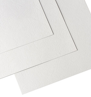 Обложки картонные для переплета БОЛЬШОЙ ФОРМАТ А3, КОМПЛЕКТ 100 штук, тиснение под кожу, 230 г/м2, белые, BRAUBERG, 530945