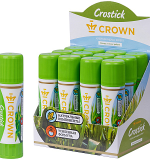 Клей-карандаш Crown "Expert", 35г, ПВП