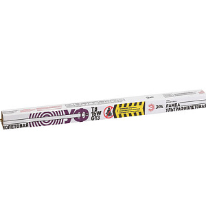 Лампа БАКТЕРИЦИДНАЯ ультрафиолетовая ЭРА UV-С, 15 Вт, G13, трубка 45 см, 48972, Б0048972