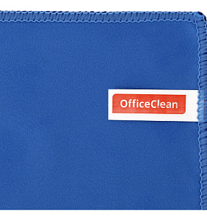Салфетка для оптики и стекла OfficeClean "Стандарт" микрофибра, 30*30см, синяя