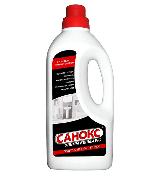 Чистящее средство для сантехники Санокс "Ультра белый WC", гель, 1100г
