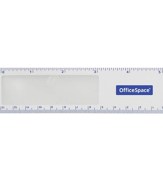 Лупа-закладка OfficeSpace, 140*38мм, с линейкой, 3-х кратное увеличение