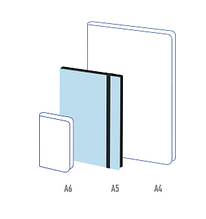 Записная книжка А5 80л., кожзам, Berlingo "Instinct", черный срез, черный/аквамарин, с резинкой