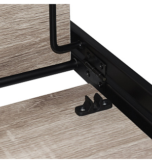 Стеллаж на металлокаркасе BRABIX "LOFT SH-001", 600х300х1250 мм, складной, цвет дуб антик, 641229