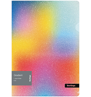 Папка-уголок Berlingo "Gradient", 200мкм, с рисунком, с эффектом блесток, ассорти