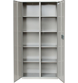 Шкаф металлический для документов BRABIX "KBS-10", 1803х880х390 мм, 77 кг, 2 отделения, сварной, 291159