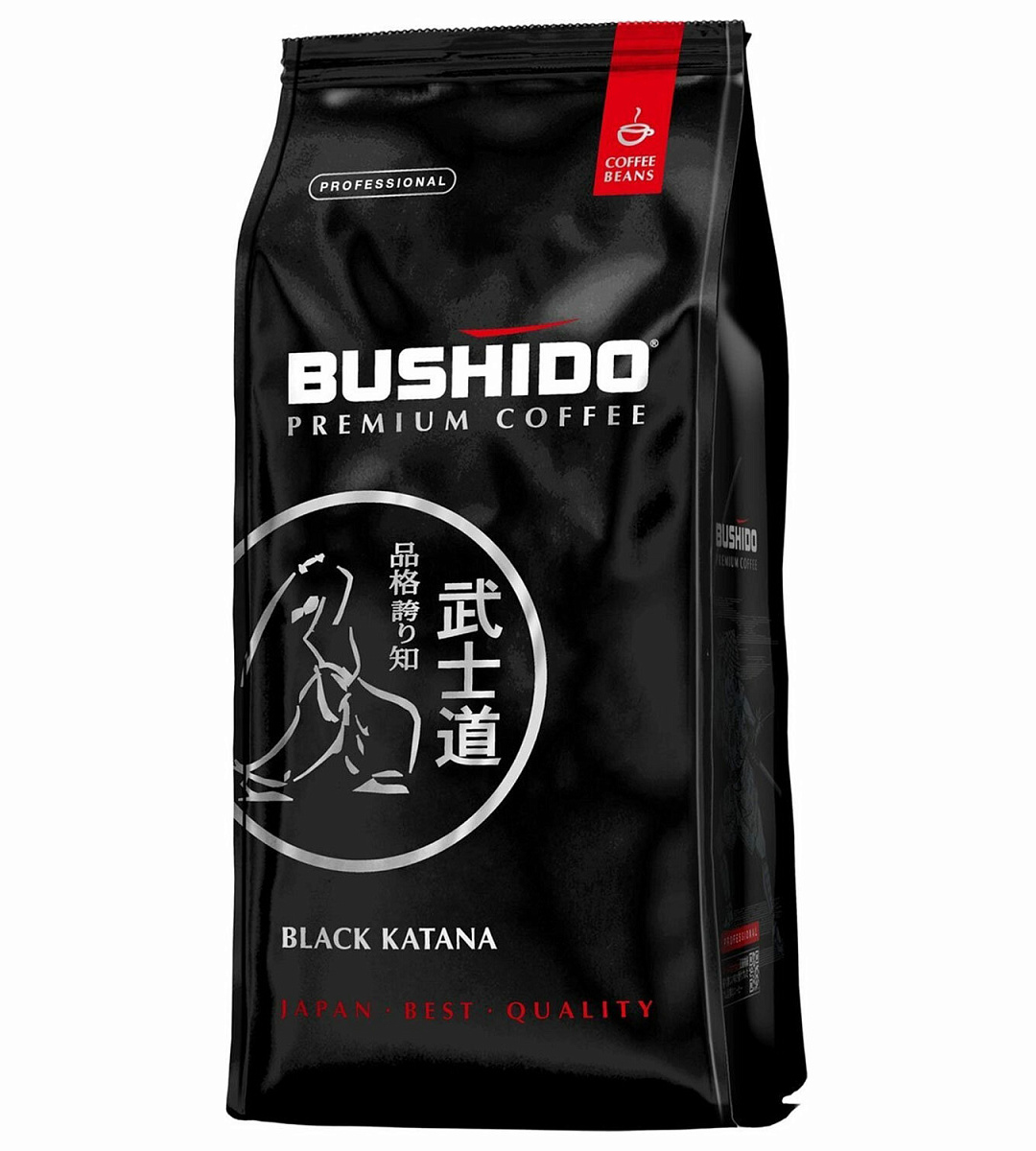 Кофе в зернах BUSHIDO "Black Katana", натуральный, 1000 г, 100% арабика, вакуумная упаковка, BU10004008