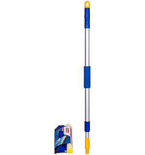 Стекломойка OfficeClean Professional, алюм.телеск.ручка 76-125см,раб.часть 25см(стяжка,губка,ручка)