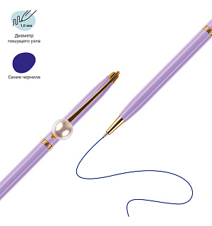 Ручка шариковая автоматическая MESHU "Lilac jewel" синяя, 1,0мм