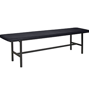 Банкетка без спинки Берта БМ 4, 1500*430*475 каркас черный муар, кожзам черный К-01