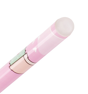 Ручка гелевая стираемая MESHU "Meow Friends" синяя, 0,5мм, корпус ассорти