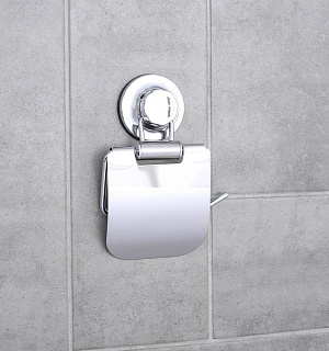 Держатель для туалетной бумаги на вакуумной присоске Accoona A11405, цвет хром