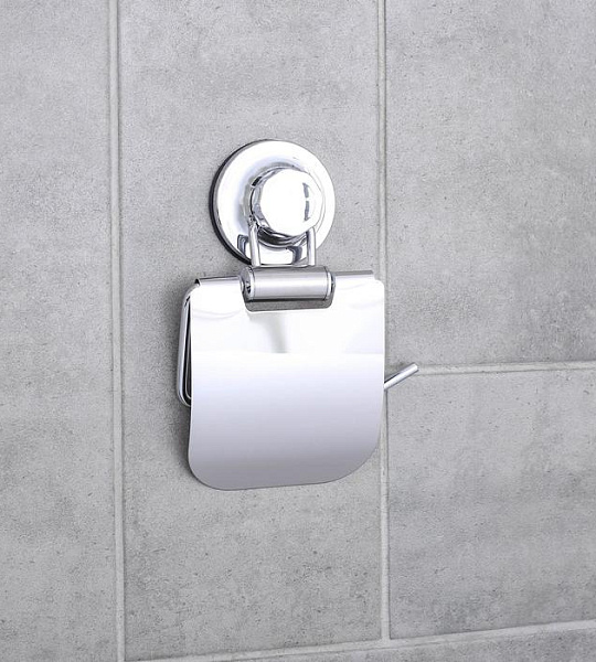 Держатель для туалетной бумаги на вакуумной присоске Accoona A11405, цвет хром