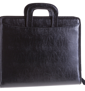 Папка деловая OfficeSpace "Carina" имп. кожзам, на молнии, выдвижная ручка