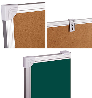 Доска магнитно-меловая OfficeSpace, 60*90см, алюминиевая рамка, полочка