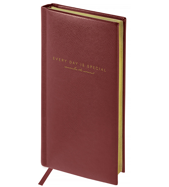 Еженедельник недатированный, карманный, 64л., кожзам, OfficeSpace "Dallas", коричневый, зол. срез