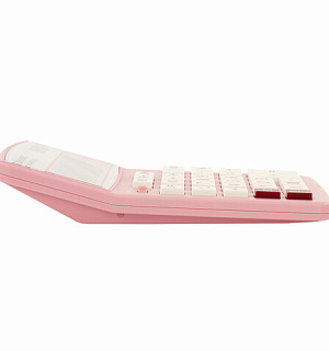 Калькулятор настольный BRAUBERG EXTRA PASTEL-12-PK (206x155 мм), 12 разрядов, двойное питание, РОЗОВЫЙ, 250487