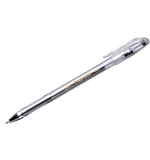 Ручка гелевая Crown "Hi-Jell" черная, 0,5мм, штрих-код