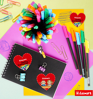 Ручка шариковая Luxor "Stick Soft Touch" синяя, 0,7мм, корпус ассорти