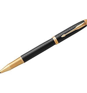 Ручка-роллер Parker "IM Premium Black/Gold GT" черная, 0,8мм, подарочная упаковка