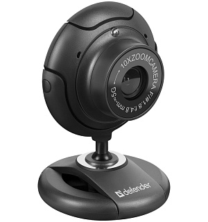 Веб-камера Defender C-2525HD, 2МП, 1600*1200, микрофон, кнопка фото, USB 2.0