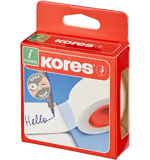 Клейкая лента канцелярская KORES 19х33 невидимая 53319