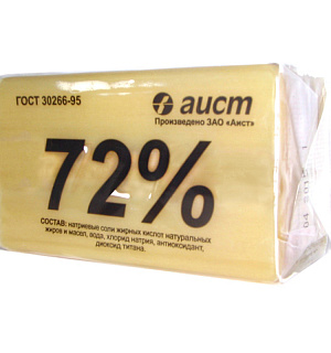 Мыло хозяйственное 72% Аист, 200г, пленка