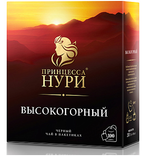 Чай Принцесса Нури "Высокогорный", черный, 100 пакетиков по 2г