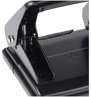 Дырокол Berlingo "Universal" 20л., металлический, черный, с линейкой