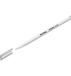Ручка гелевая Berlingo "Brilliant Pastel" пастель белая, 0,8мм