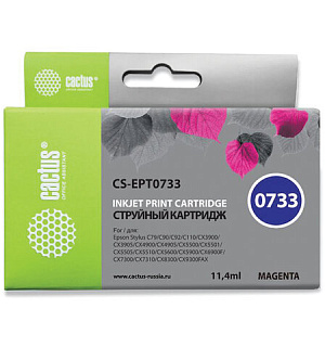 Картридж струйный CACTUS (CS-EPT0733) для EPSON Stylus С79/СХ3900/4900/5900/7300, пурпурный