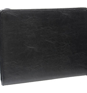 Папка деловая OfficeSpace "Venezia" кожзам, на молнии, зажим для бумаг