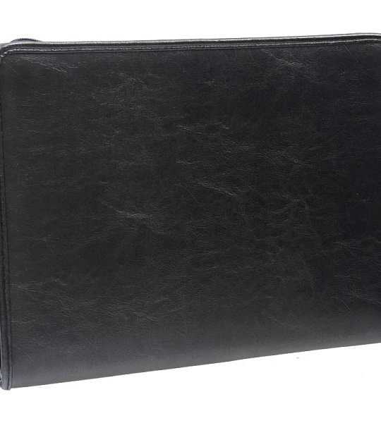 Папка деловая OfficeSpace "Venezia" кожзам, на молнии, зажим для бумаг