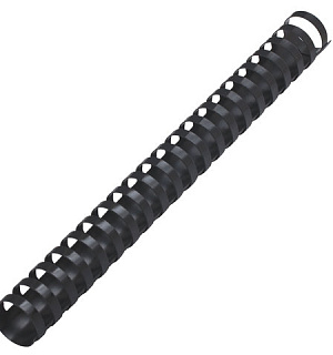 Пружины пластиковые для переплета, КОМПЛЕКТ 50 шт., 28 мм (для сшивания 201-240 л.), черные, BRAUBERG, 530818