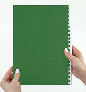 Обложки картонные для переплета, А4, КОМПЛЕКТ 100 шт., тиснение под кожу, 230 г/м2, зеленые, BRAUBERG, 530949